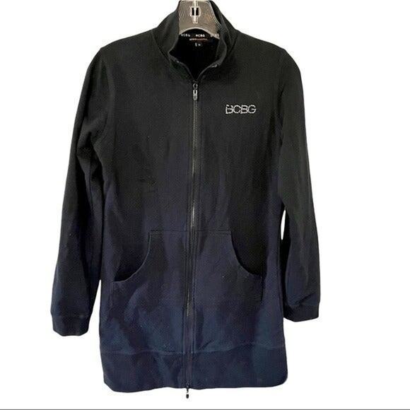 BCBG Vintage Y2K Black Track Jacket Rhinestone Crown Full Zip Women’s Small - Picture 2 of 6